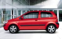 Red hyundai car with 3 Doors