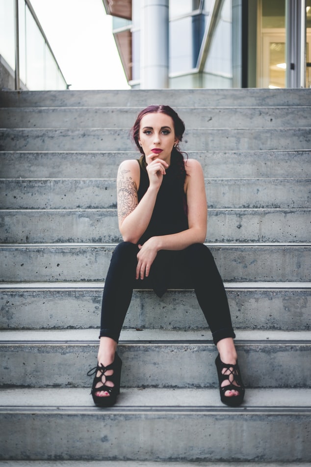 black sandals