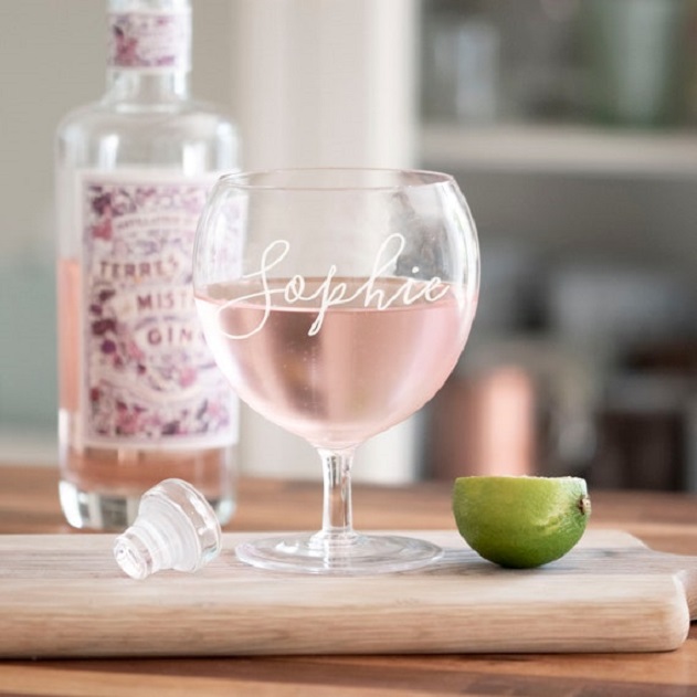 personalized gin glass