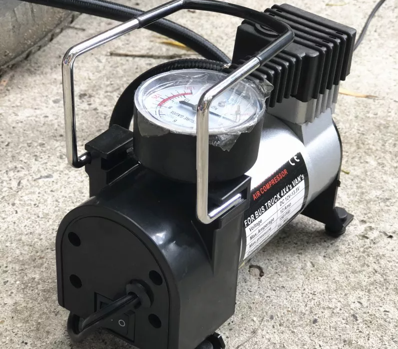 12v air compressor on the ground
