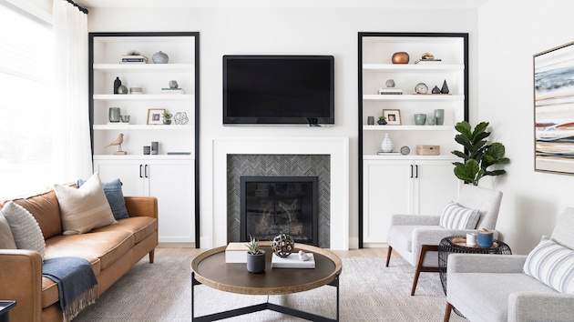 scandinavian interior design of living room