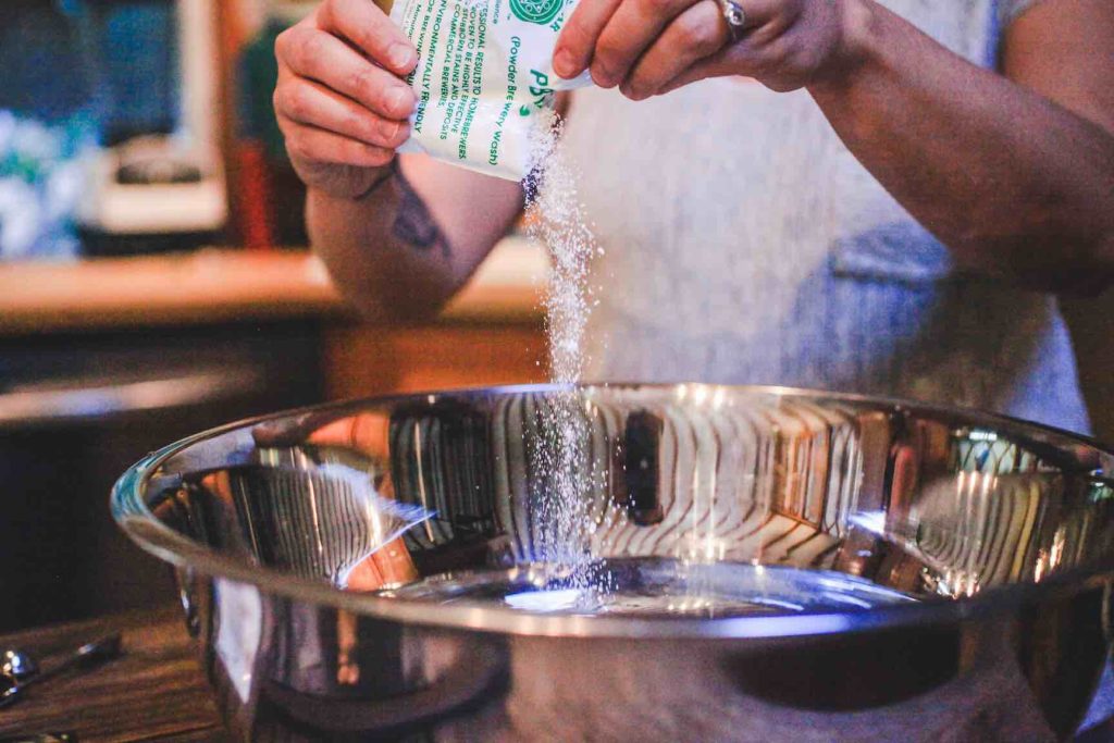 cleaning and sanitizing the brewing equipment