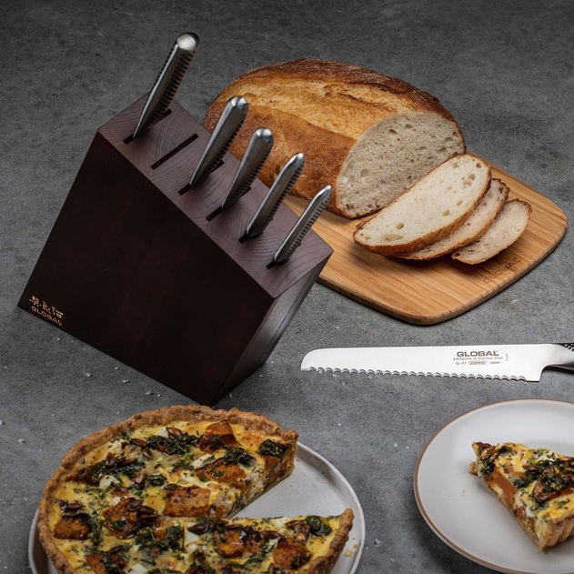 Global Kyoto 7 Piece Knife Block Set - Ash